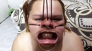 Bbw Tying Face With Jism On It