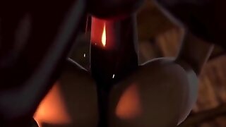 Three Dimensional Animated - Horny Trans Witch Fucked A Barely Legal+ Cherry Nubile Woman In Horror Night