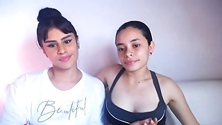 Nice Latinas Suck And Eat Each Other's Nipples On Camera