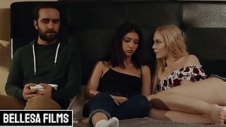 Petite Tit Best Friends (jane Wilde, Emma Straletto) Share Cock In MFF Threeway - Bellesa