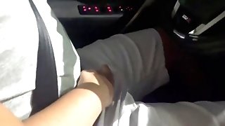 I Pick Up My Sis-in-law From Work And She Gives Me A Good Tugjob While I Drive